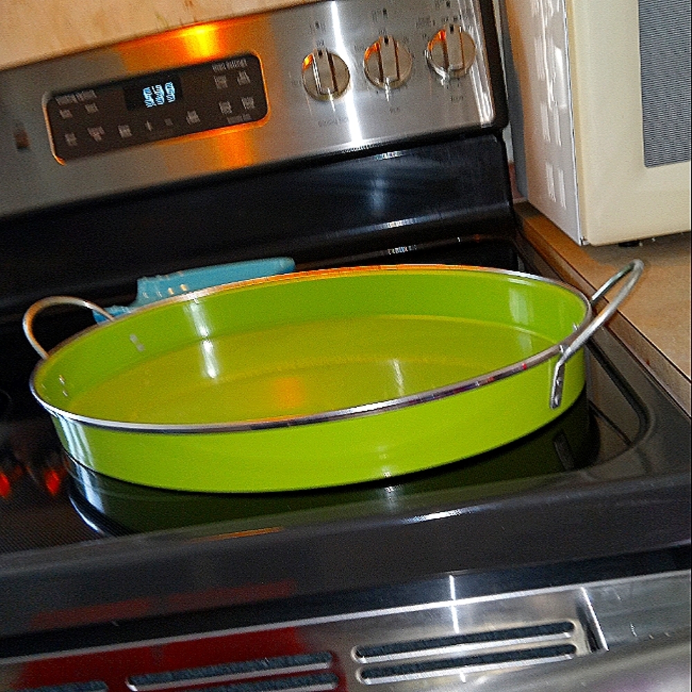 Olive Green Oval Serving Platter